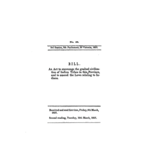 cover image of Gradual Civilization Act of 1857